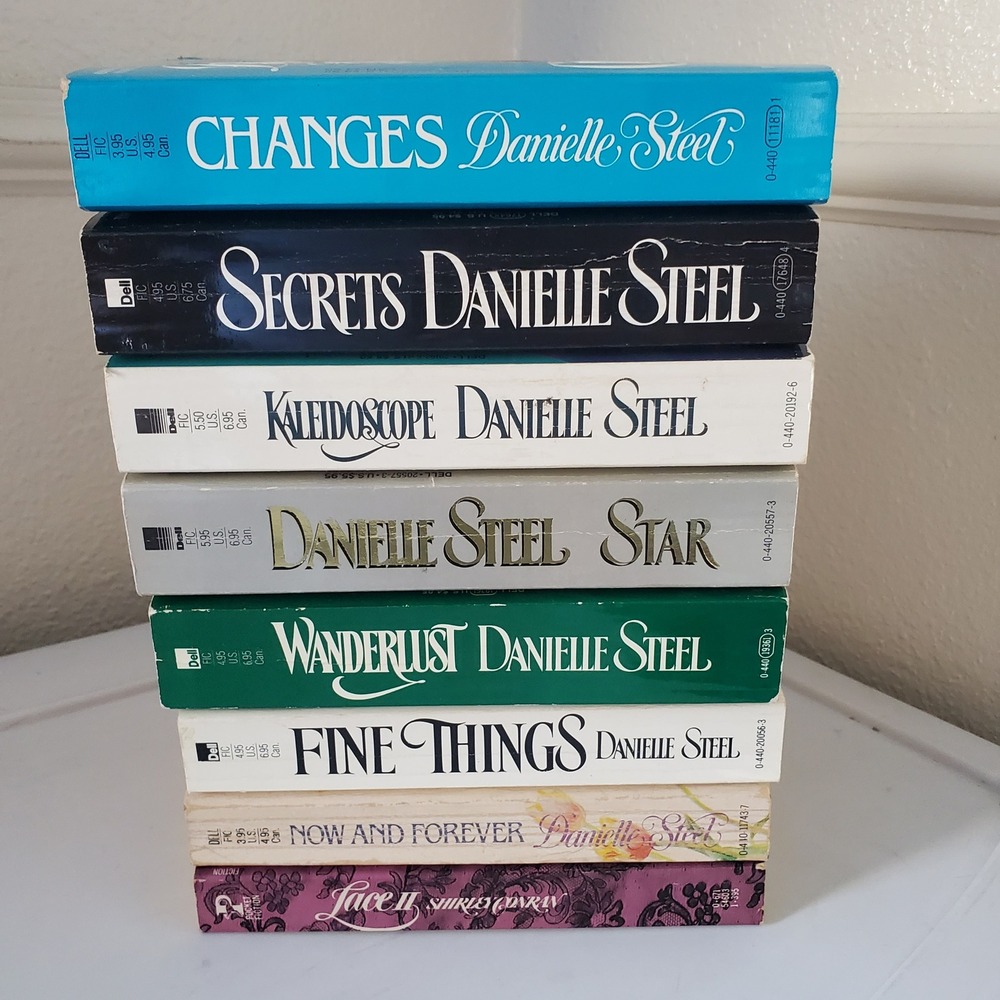 Danielle Steel Vintage Paperback Book Lot of 8 Romance Novels 1980s Star Secrets